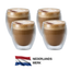 Handgeblazen Dubbelwandige Glazen - 250ML - 4 Stuks