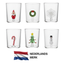 Drinking glasses - Hand-blown - Christmas Design - 5 pieces - 300ML