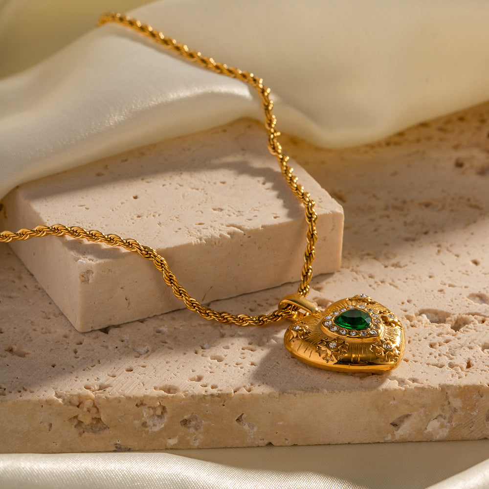 Caelus Kuld Halsband z Wzorem Serca