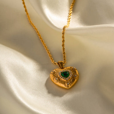 Caelus Kuld Halsband z Wzorem Serca