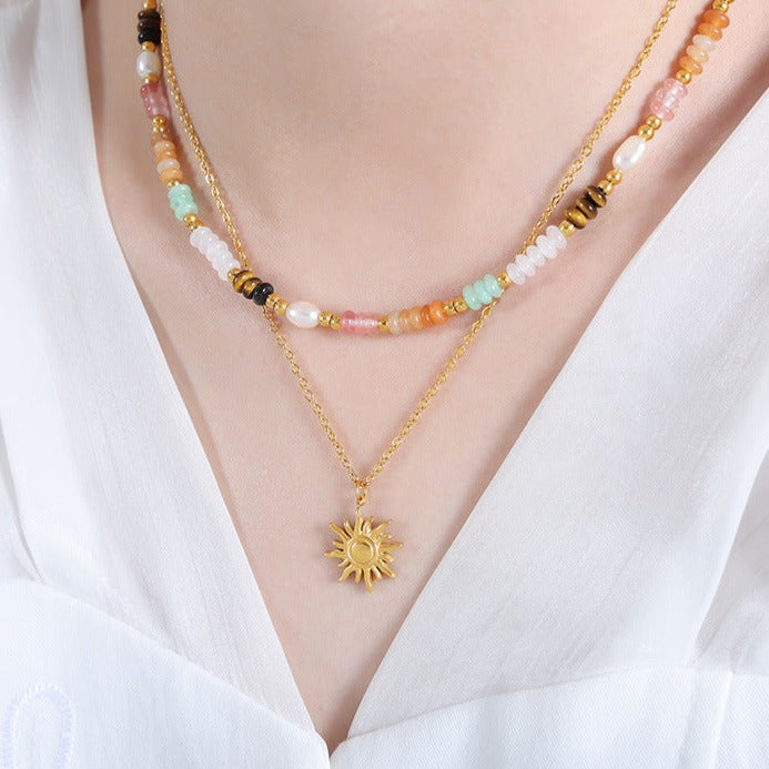 Eliora Guld Solhalsband – Solskensdesign