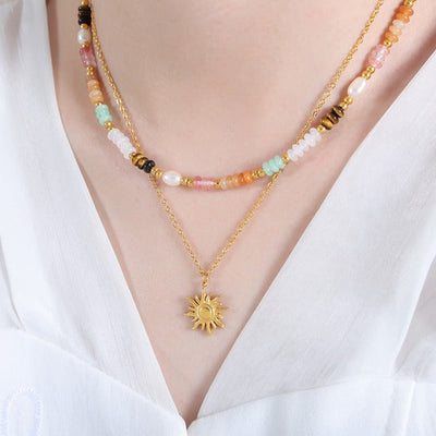 Eliora Guld Solhalsband – Solskensdesign