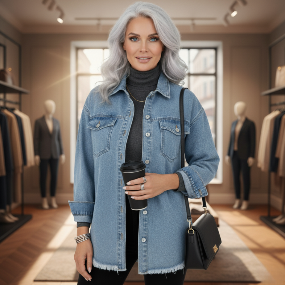 KATJA | Klasyczna Codzienna Kurtka Dżinsowa