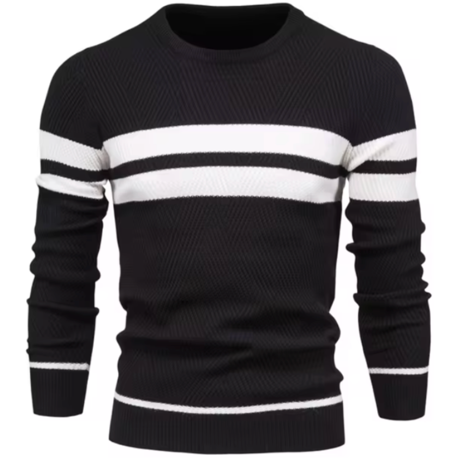 Stylowy męski sweter w wzór rybiej ości