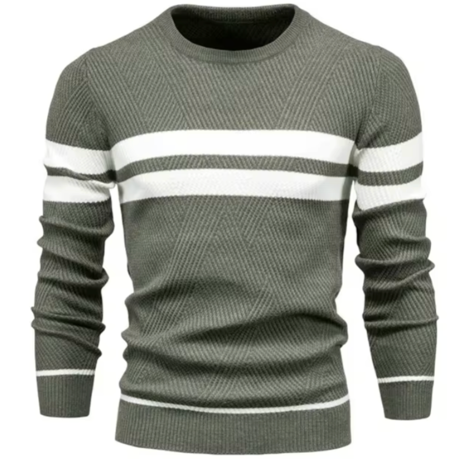 Stylowy męski sweter w wzór rybiej ości