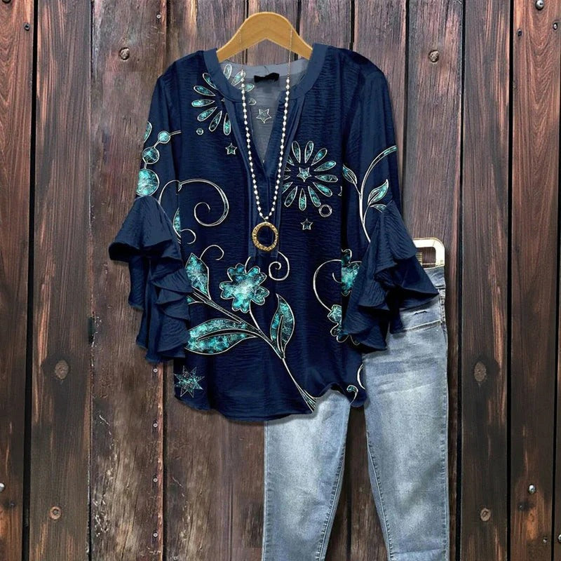 Wajda™ | Vintage bluzka w kwiatowy wzór